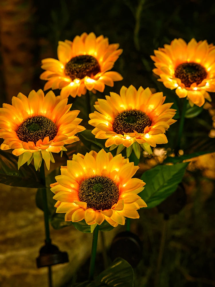 Waterproof Solar Energy Sunflower Lamp - SolarBloom-1-The Livary