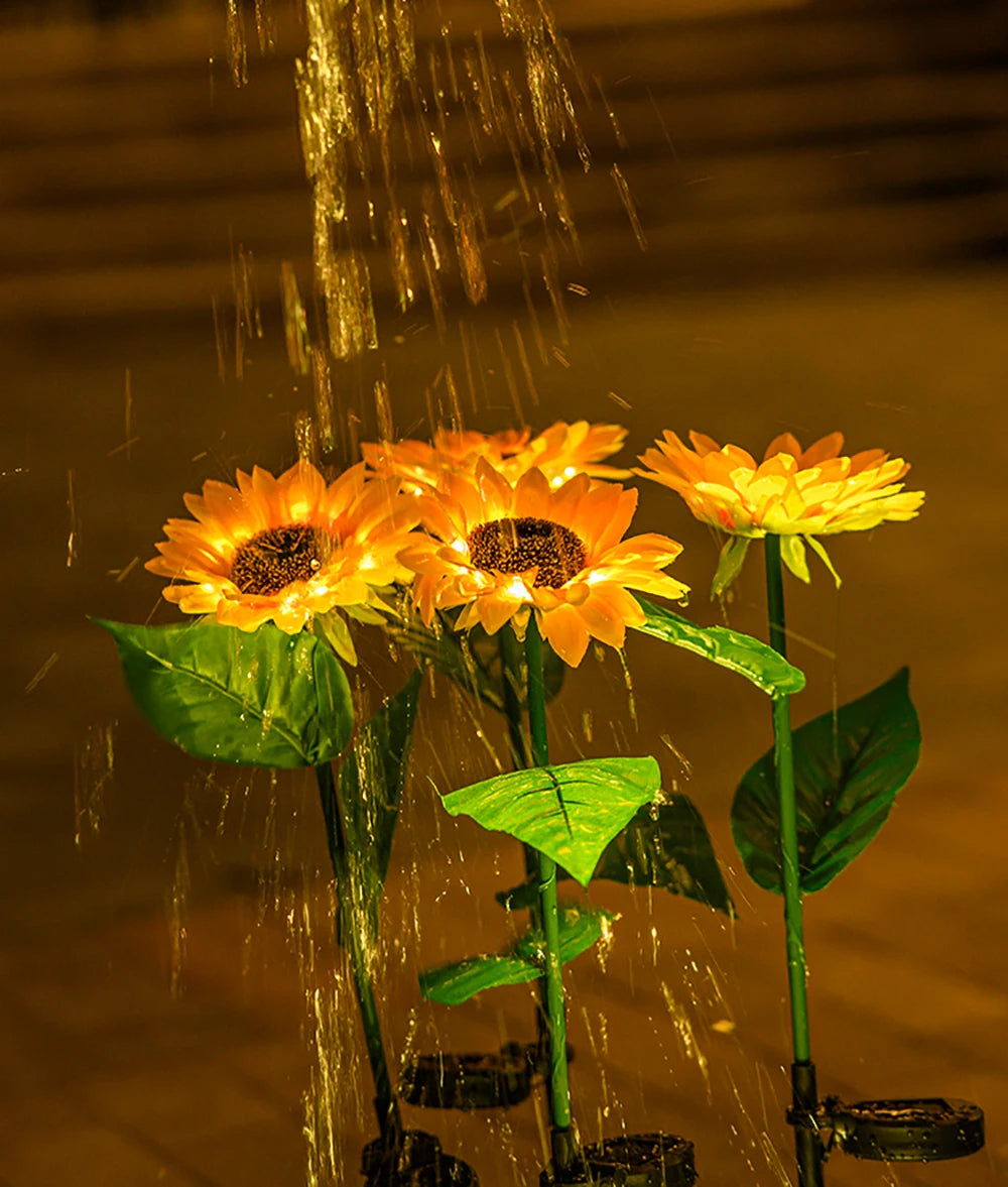 Waterproof Solar Energy Sunflower Lamp - SolarBloom-1-The Livary