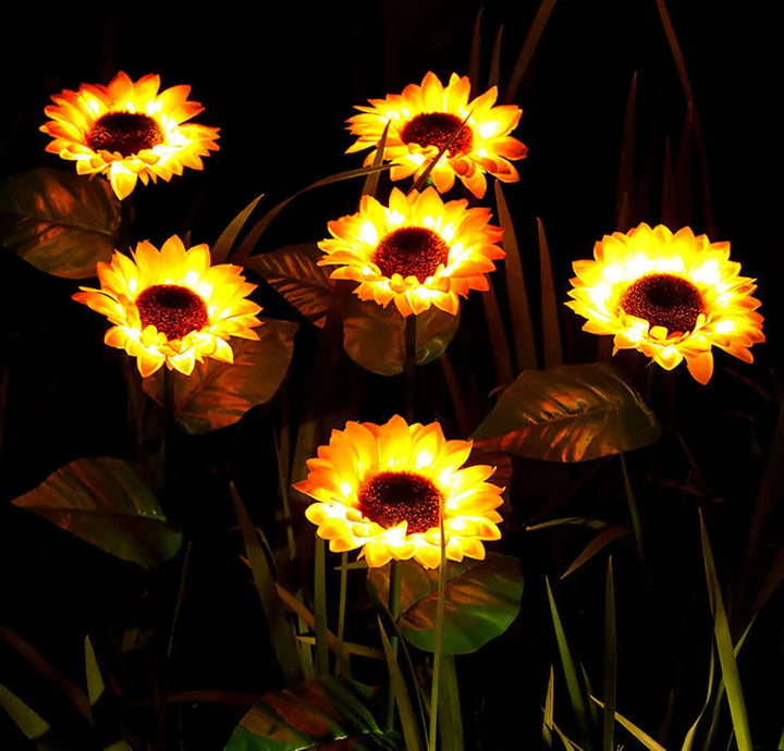 Waterproof Solar Energy Sunflower Lamp - SolarBloom-2-The Livary