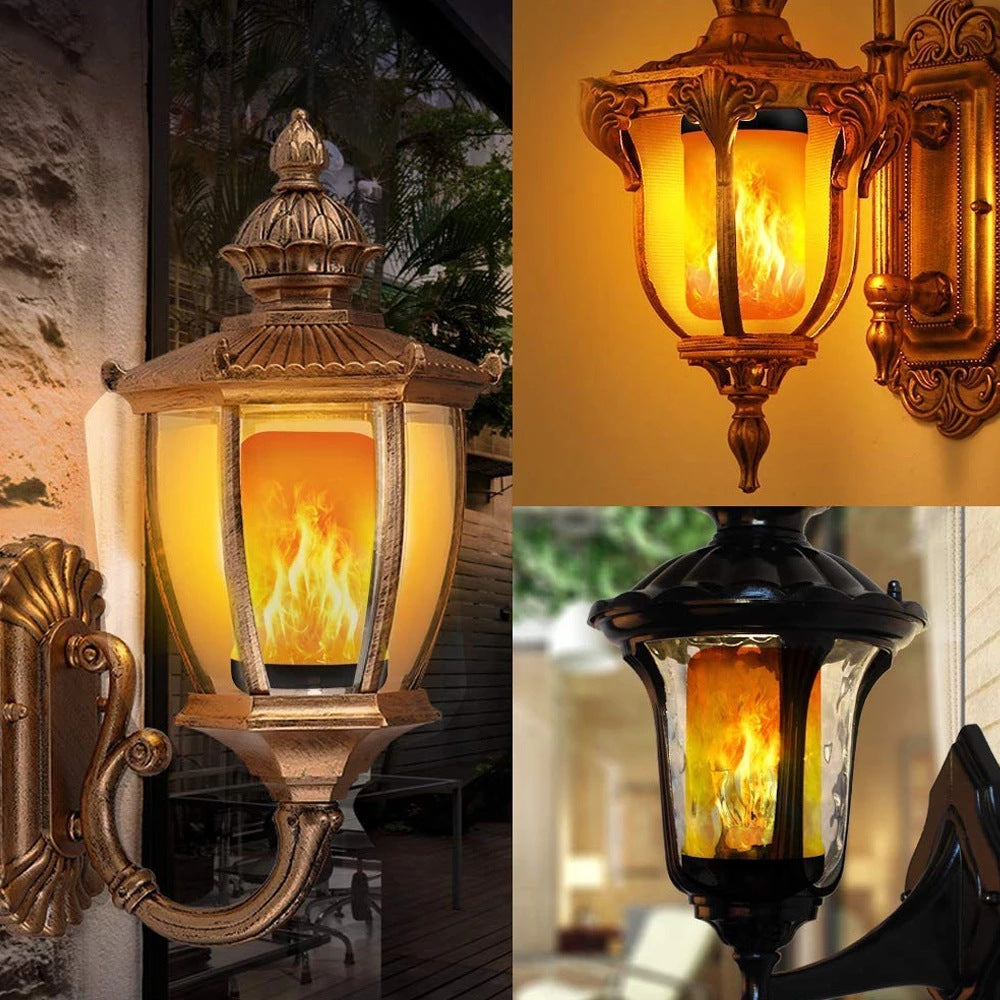 LED FLAME LIGHT PARTY LAMP - 4 MODES SIMULATING FIRE-E14 3Modes A-The Livary
