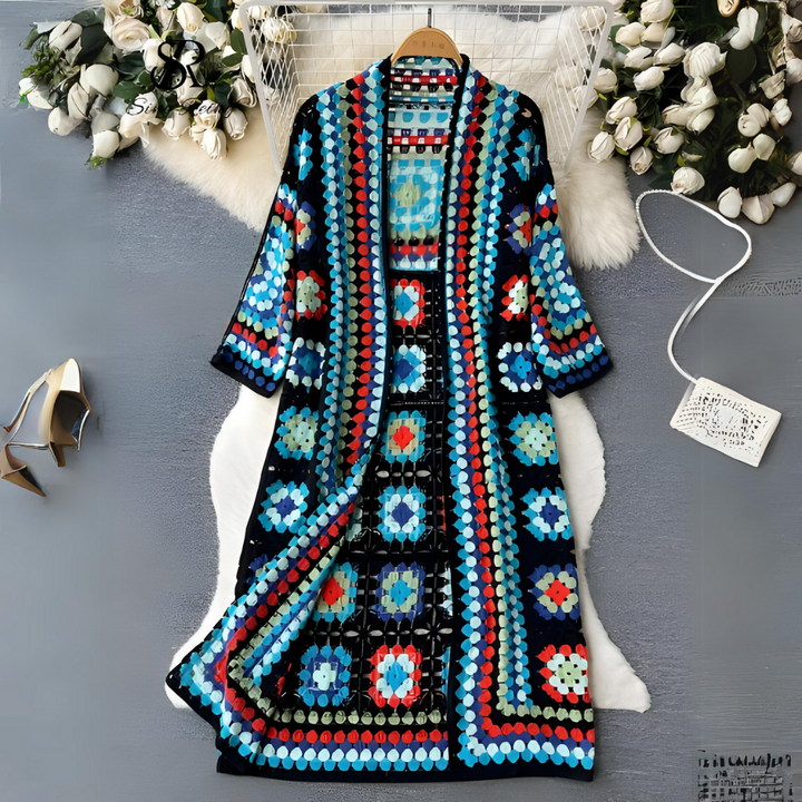 Joyful Colorful Vest - Ivy-Blue-One Size-The Livary