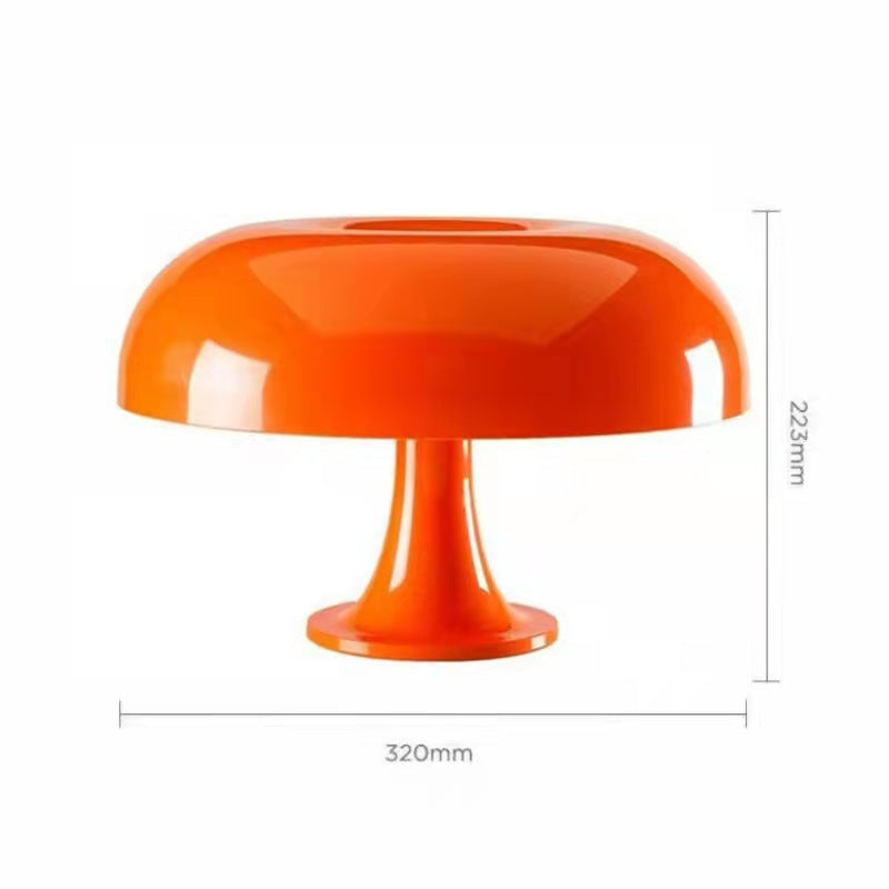 DESIGNER LED TOADSTOOL TABLE LAMP - MODERN MINIMALIST FOR BEDROOM & LIVING ROOM-Orange-EU Plug-The Livary