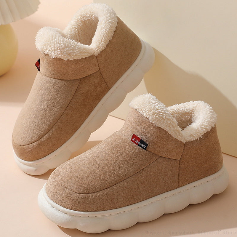 Comfortable Fur Slippers - Sofie-Khaki-3.5-The Livary
