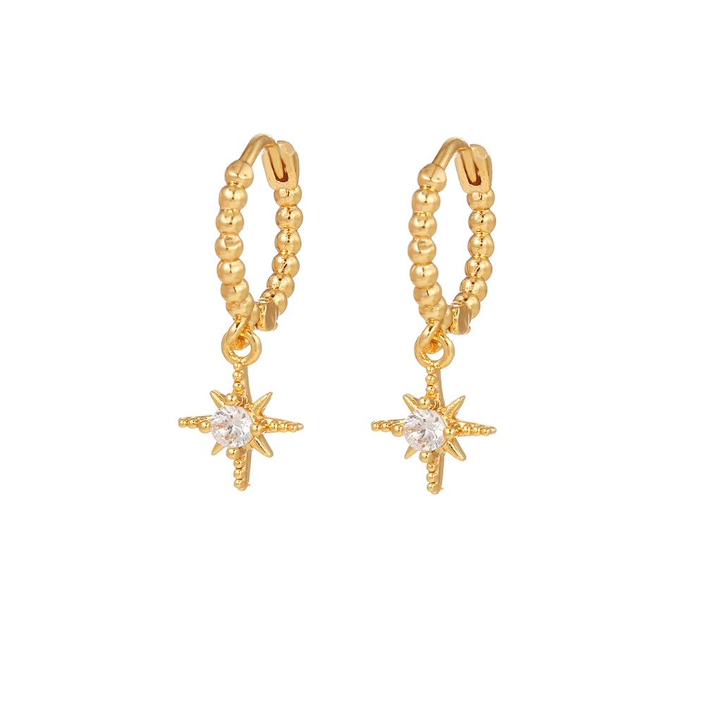 Enchanting Star Light Earrings - Astrid-Star Hoop Earrings-The Livary