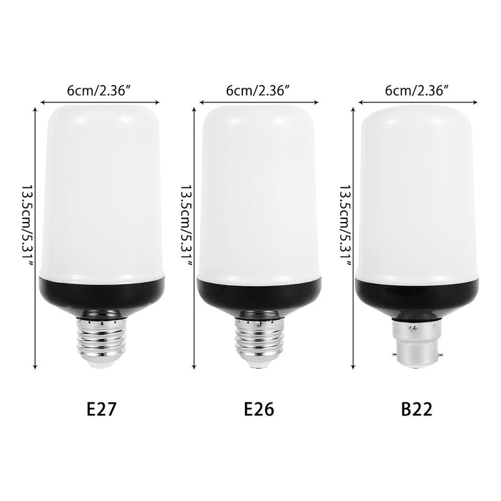 LED FLAME LIGHT PARTY LAMP - 4 MODES SIMULATING FIRE-E14 3Modes A-The Livary