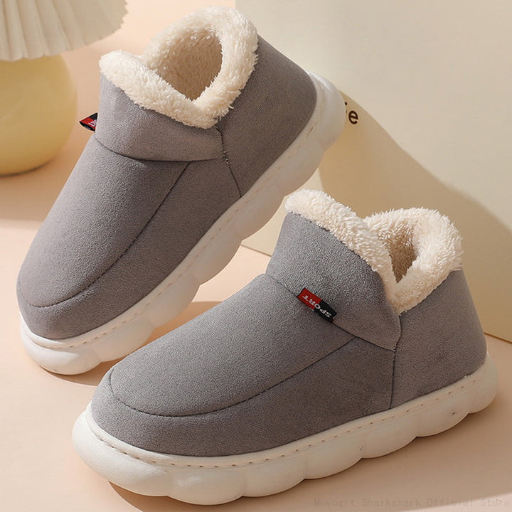 Comfortable Fur Slippers - Sofie-Gray-3.5-The Livary