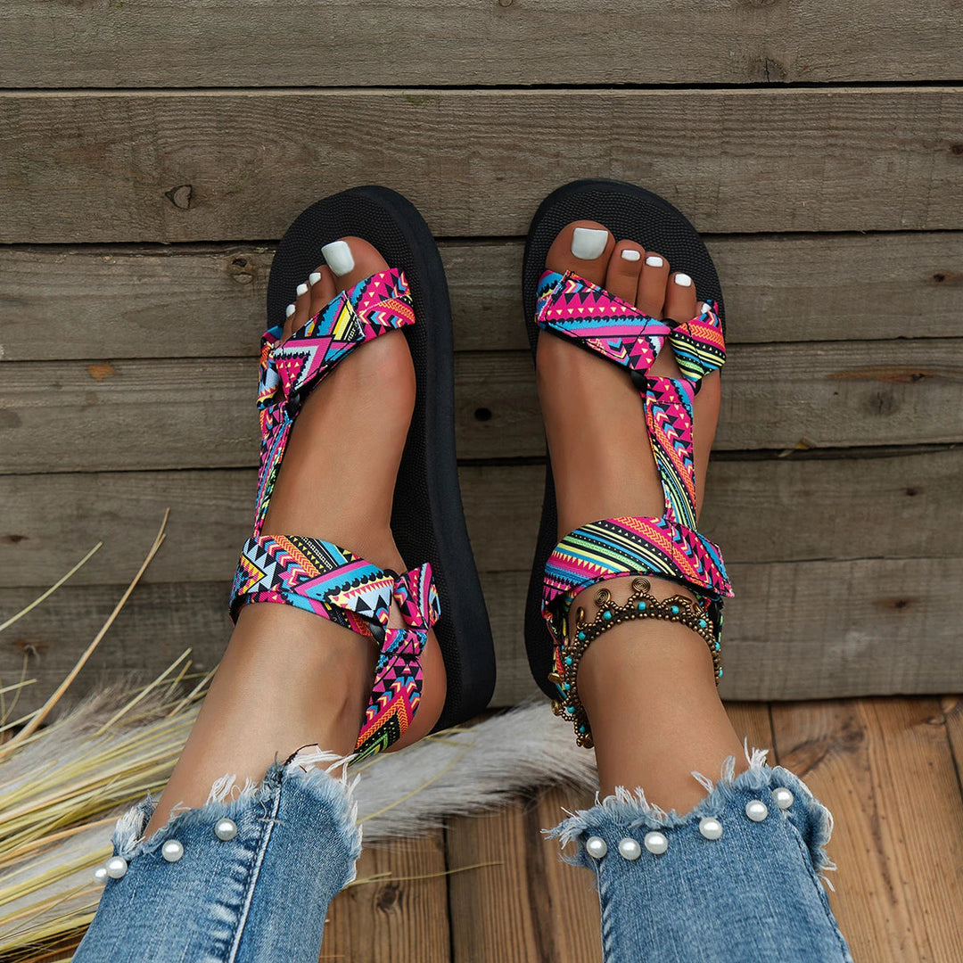 Light women's summer sandals with color play – Amélie-2.5-The Livary