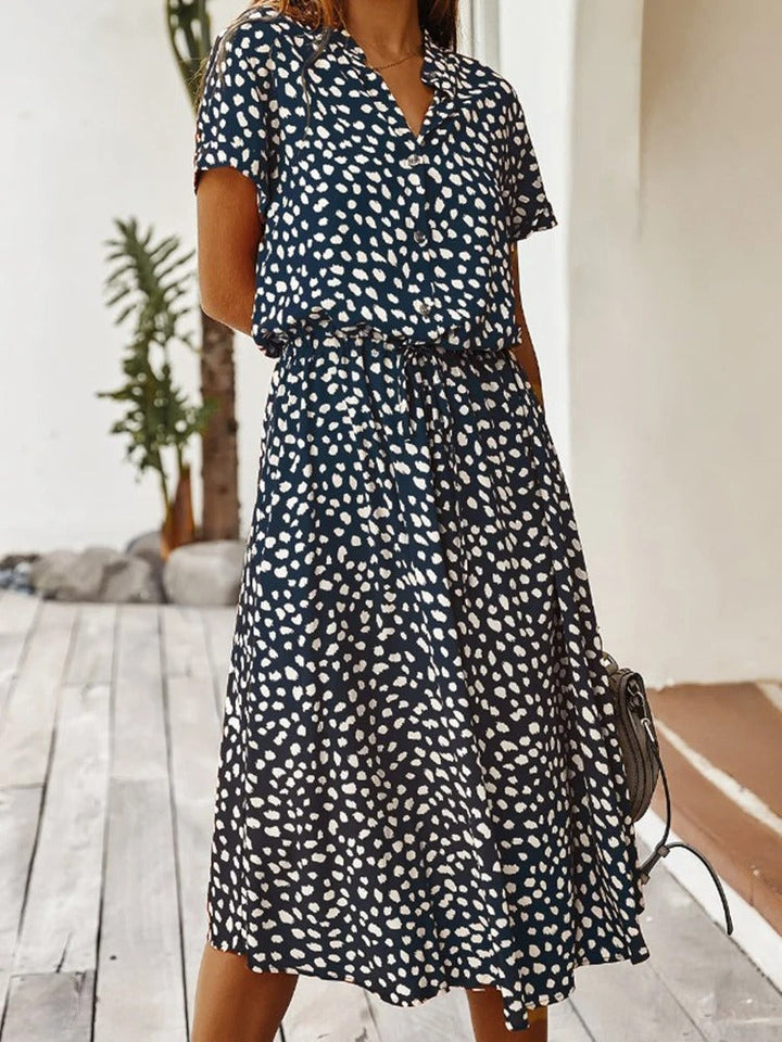Chic Comfortable Dress - Sophia-Marine blue-S-The Livary