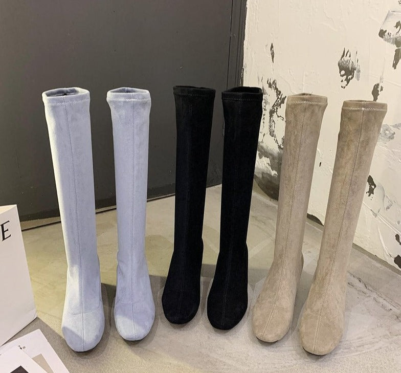 Comfortable High Boots with Thick Heel - Larissa