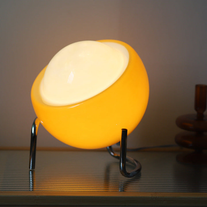RETRO GLASS TABLE LAMP - ATMOSPHERIC NORDIC NIGHT LIGHTING-The Livary