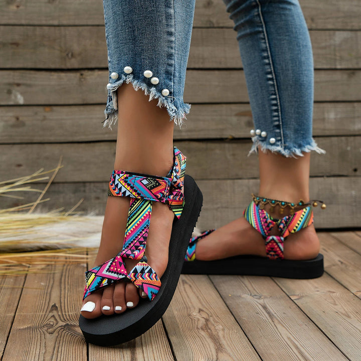 Light women's summer sandals with color play – Amélie-2.5-The Livary