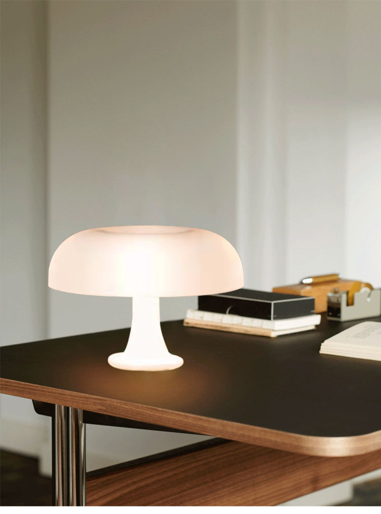 DESIGNER LED TOADSTOOL TABLE LAMP - MODERN MINIMALIST FOR BEDROOM & LIVING ROOM-Orange-EU Plug-The Livary