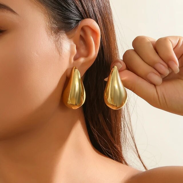 Vintage Teardrop Earrings - Aurielle-Gold-The Livary