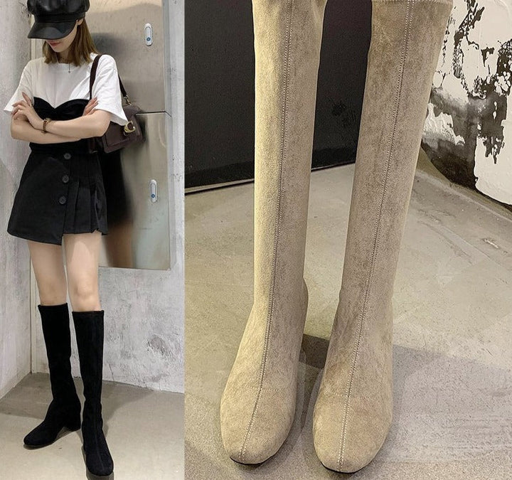 Comfortable High Boots with Thick Heel - Larissa