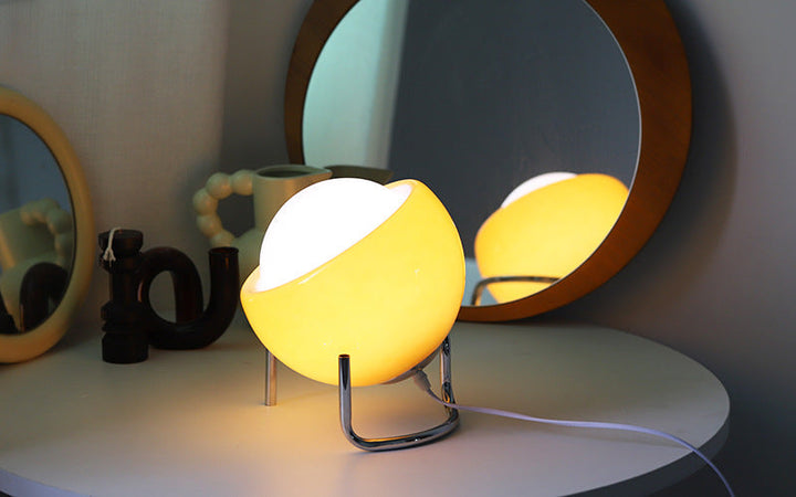 RETRO GLASS TABLE LAMP - ATMOSPHERIC NORDIC NIGHT LIGHTING-The Livary