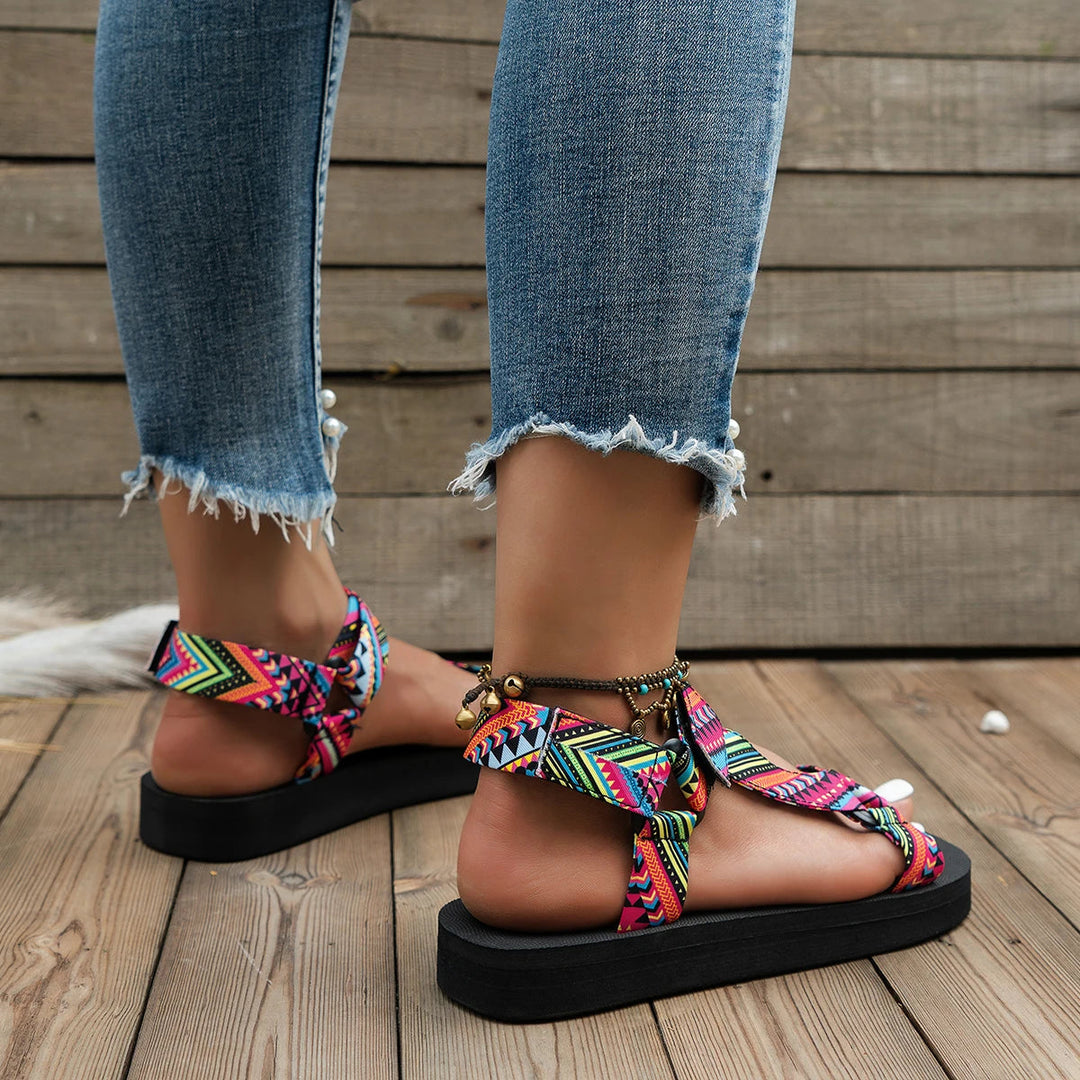 Light women's summer sandals with color play – Amélie-2.5-The Livary