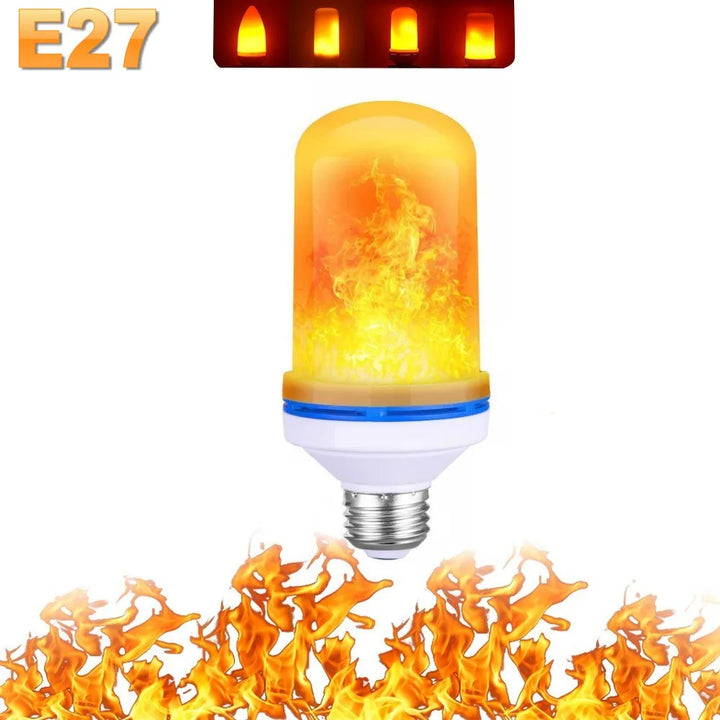 LED FLAME LIGHT PARTY LAMP - 4 MODES SIMULATING FIRE-E14 3Modes A-The Livary