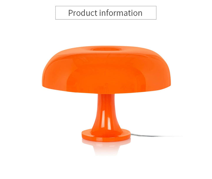 DESIGNER LED TOADSTOOL TABLE LAMP - MODERN MINIMALIST FOR BEDROOM & LIVING ROOM-Orange-EU Plug-The Livary