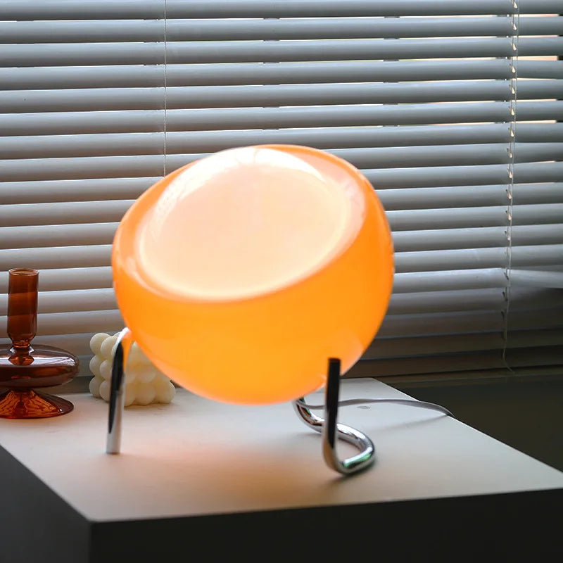 RETRO GLASS TABLE LAMP - ATMOSPHERIC NORDIC NIGHT LIGHTING-The Livary