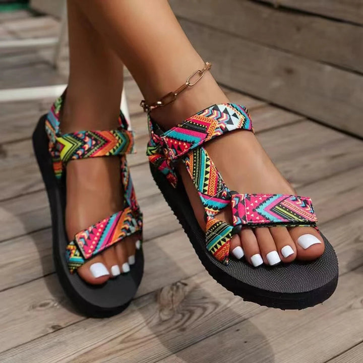 Light women's summer sandals with color play – Amélie-2.5-The Livary