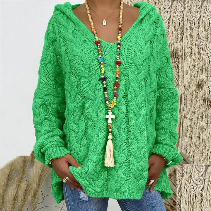 Timeless Cable Knit Sweater for Women - Maelle-Green-S-The Livary