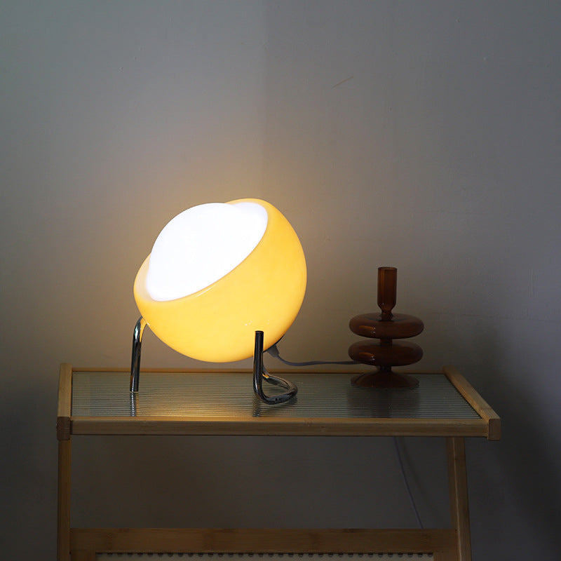 RETRO GLASS TABLE LAMP - ATMOSPHERIC NORDIC NIGHT LIGHTING-The Livary