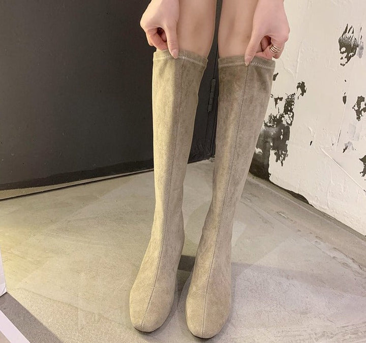 Comfortable High Boots with Thick Heel - Larissa