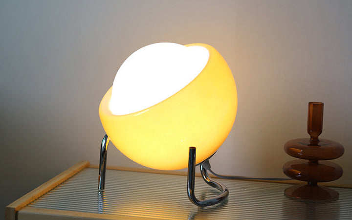 RETRO GLASS TABLE LAMP - ATMOSPHERIC NORDIC NIGHT LIGHTING-The Livary