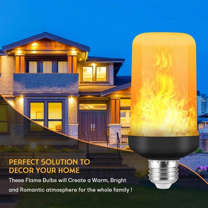 LED FLAME LIGHT PARTY LAMP - 4 MODES SIMULATING FIRE-E14 3Modes A-The Livary