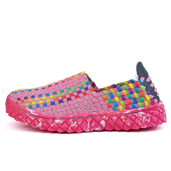 Recycled women's comfort sneakers with memory foam - Eliana-Red-2.5-The Livary