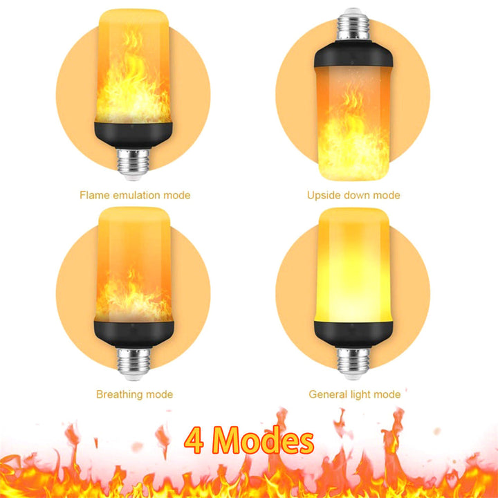 LED FLAME LIGHT PARTY LAMP - 4 MODES SIMULATING FIRE-E14 3Modes A-The Livary
