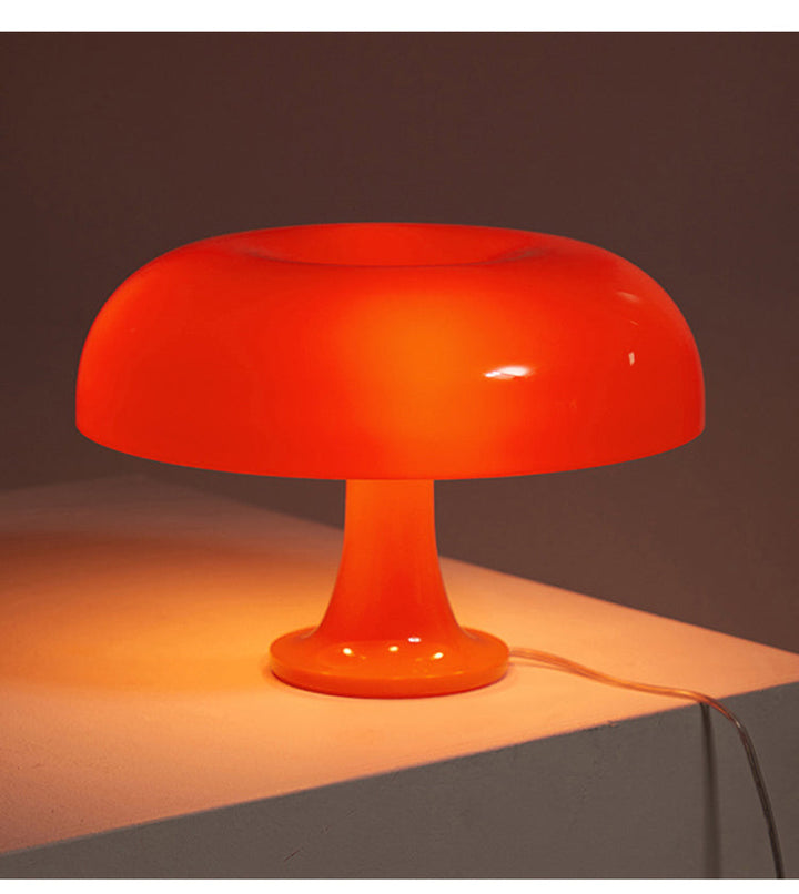 DESIGNER LED TOADSTOOL TABLE LAMP - MODERN MINIMALIST FOR BEDROOM & LIVING ROOM-Orange-EU Plug-The Livary