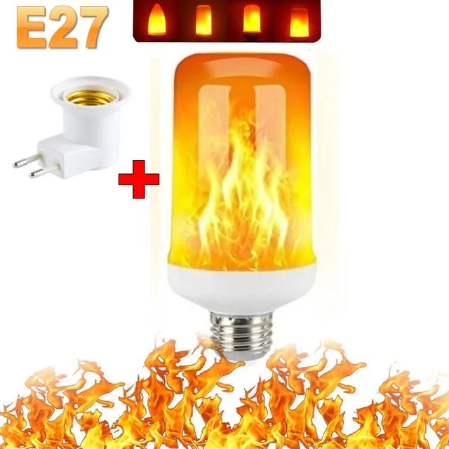 LED FLAME LIGHT PARTY LAMP - 4 MODES SIMULATING FIRE-E14 3Modes A-The Livary