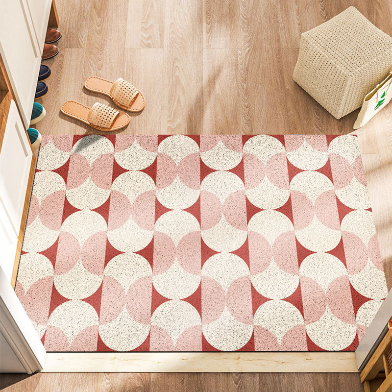 Decorative Welcome Mat with Vintage Design - Portiquea-Pink-40cm x 60cm-The Livary