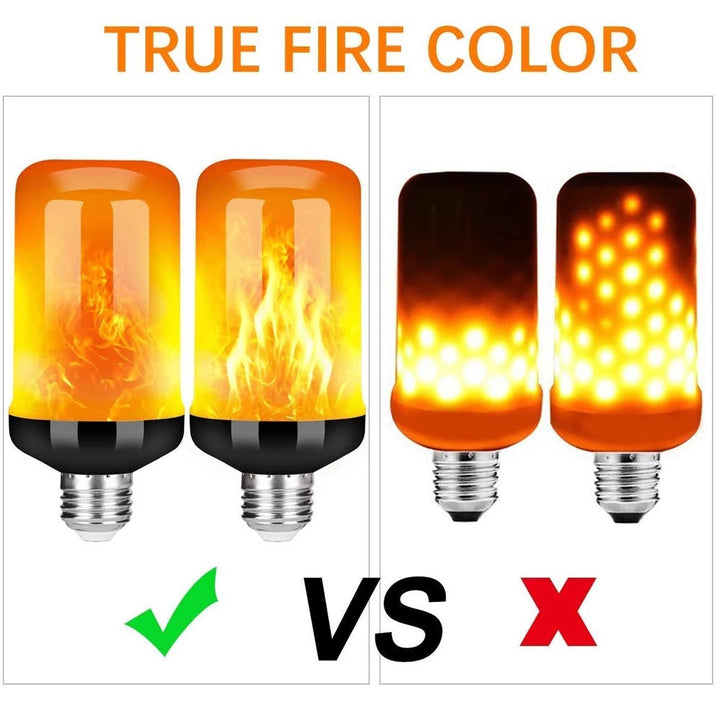 LED FLAME LIGHT PARTY LAMP - 4 MODES SIMULATING FIRE-E14 3Modes A-The Livary