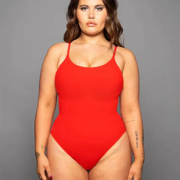 Shaping effect swimsuit – Samira-Red-XS-The Livary