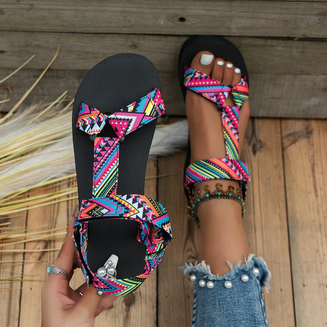 Light women's summer sandals with color play – Amélie-2.5-The Livary