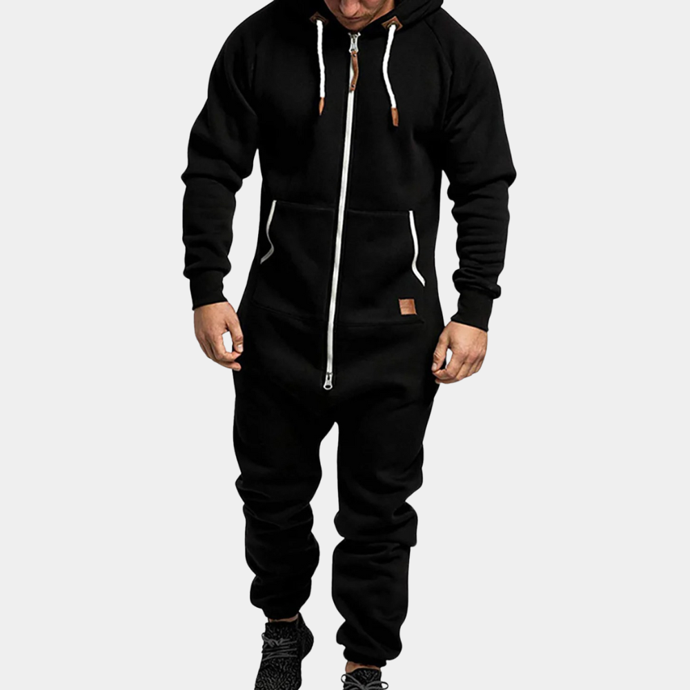 Warm Winter Jumpsuit for Men - Axel-Black-S-The Livary
