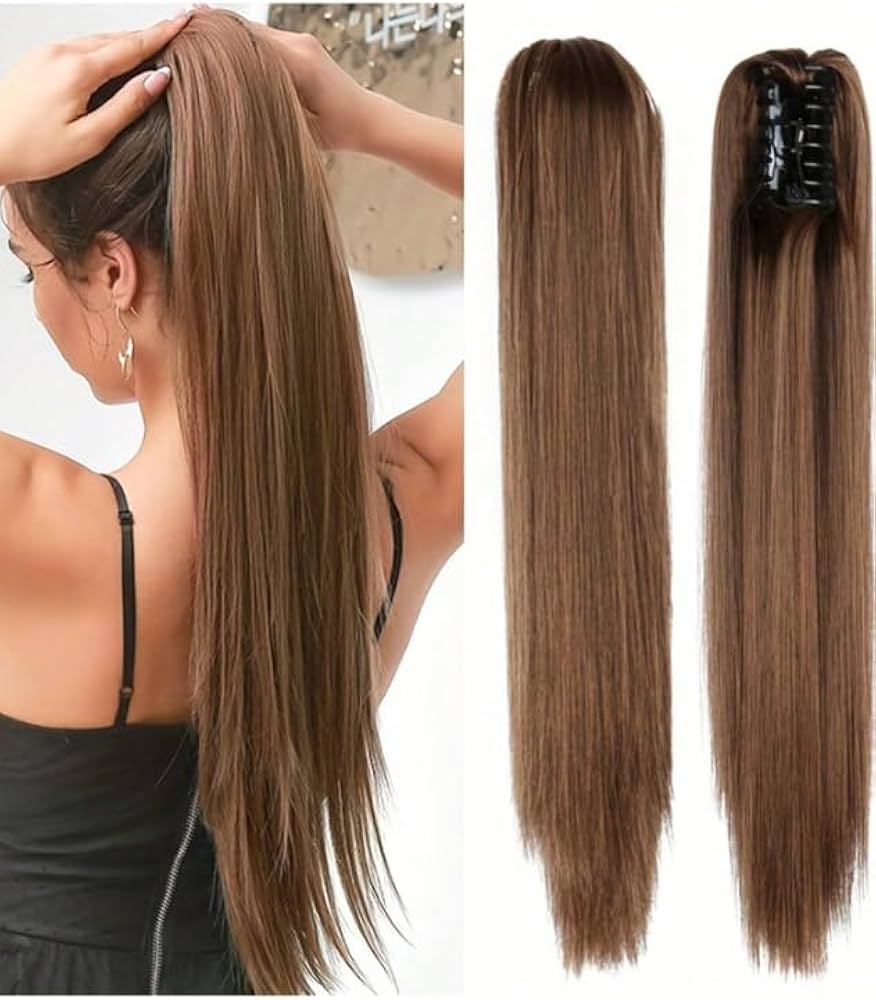 Hair extension Ponytail 21.7 inches – Veloura-Style-Brown-The Livary