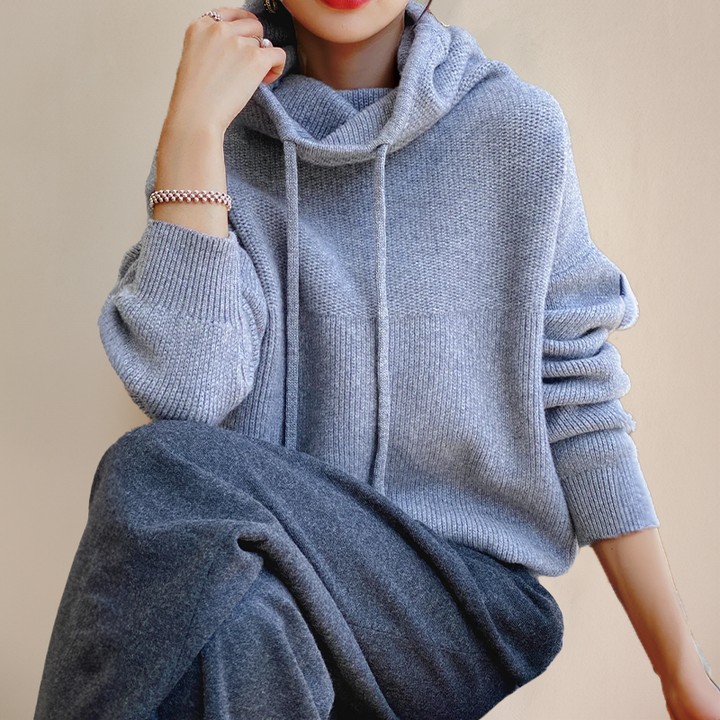 Comfortable Merino Wool Women's Sweater - Isabelle-Green-S-The Livary