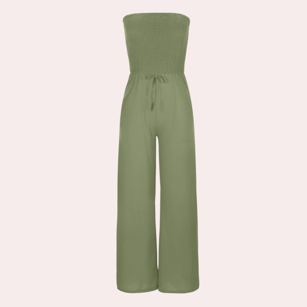 Bandeau Jumpsuit for Women - Livia-White-2XS-The Livary