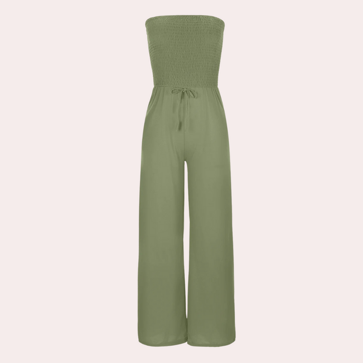 Bandeau Jumpsuit for Women - Livia-White-2XS-The Livary