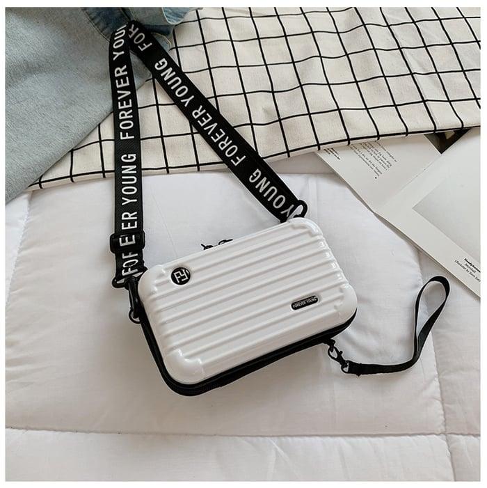 Compact and Stylish Mini Travel Bag for Women - LunaBag-White-The Livary