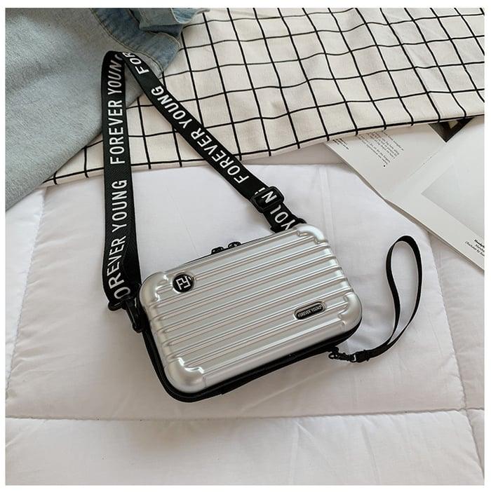 Compact and Stylish Mini Travel Bag for Women - LunaBag-Silver-The Livary