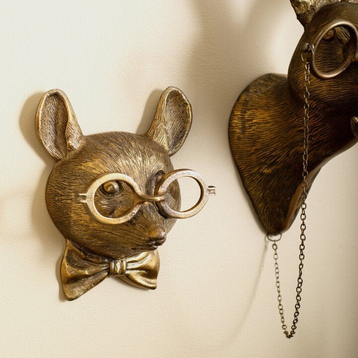 Playful Animal Head Wall Decoration - WallCritters-Mouse-The Livary