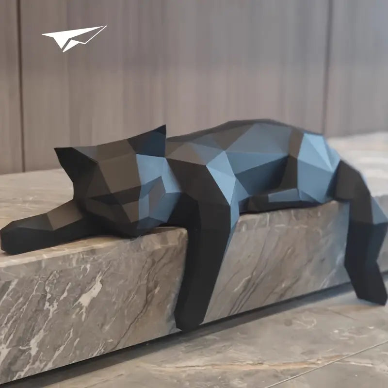 Modern Cat Figurine - Luna-Black-The Livary