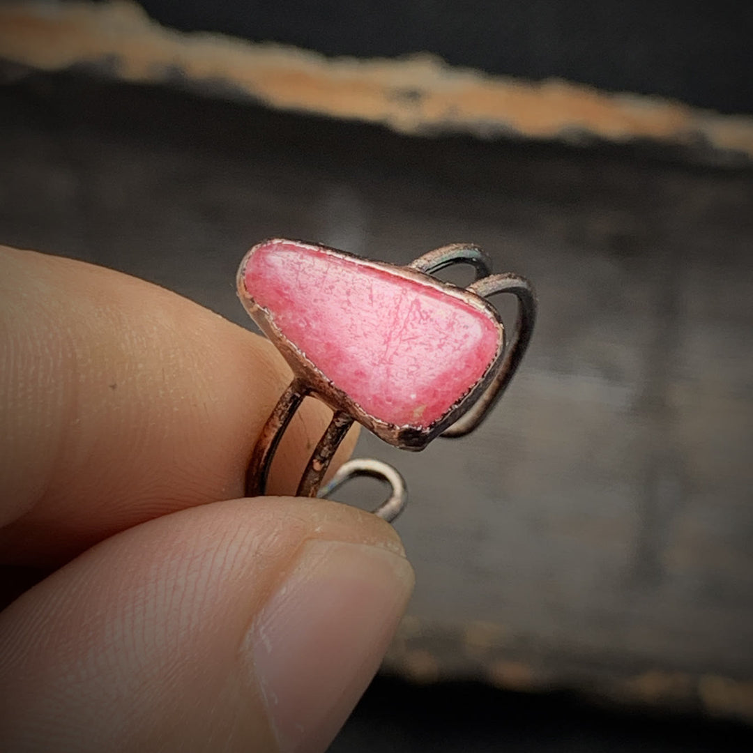 Natural Raw Birthstone Ring - Selina-January & Pomegranate-The Livary