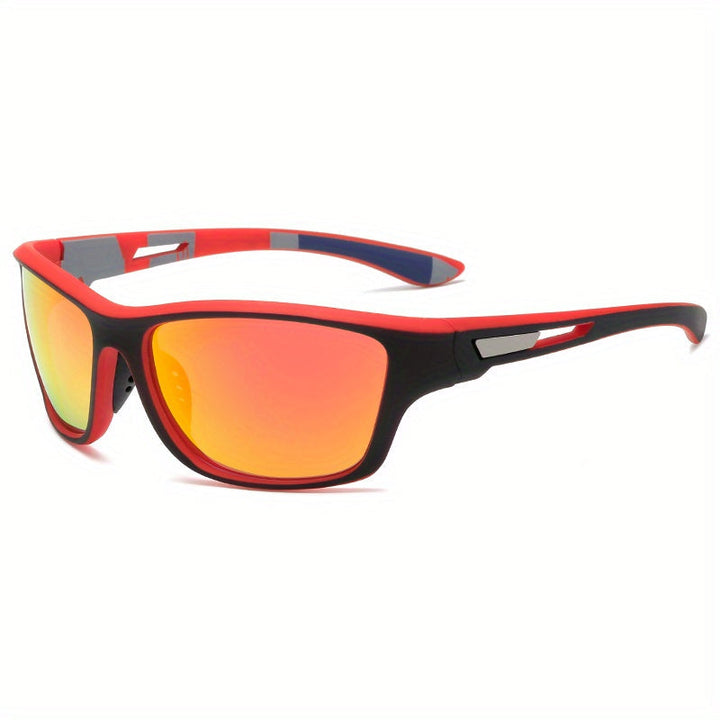Sporty men's sunglasses with polarized lenses & UV400 protection – Vayron-Red-The Livary