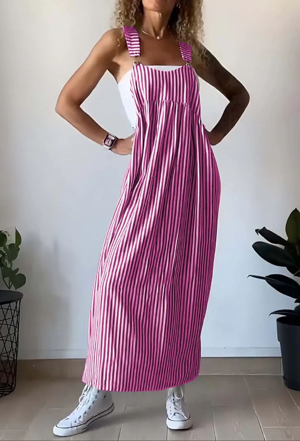 Stylish Striped Casual Jumpsuit with Comfort Cut – Liana-Grey-S-The Livary
