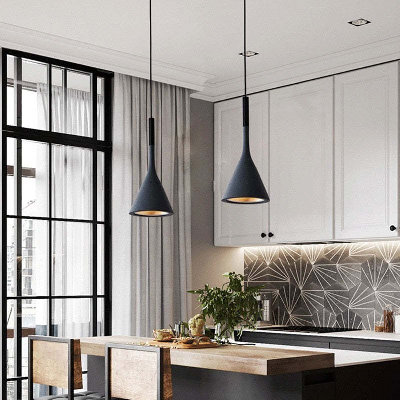 Modern Triangle Pendant Lamp - Trionda-Grey-The Livary